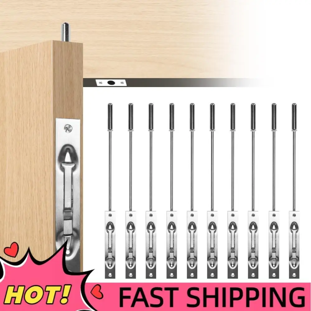 

10 шт. Засовы-защелки рычажного типа, 16,54 дюйма, скрытого монтажа, удлиненные, из цельной нержавеющей стали, для французских и композитных дверей