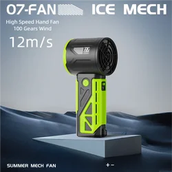 USB Hand Fan Creative Mecha Candy Color Mini Portable High Speed Handheld Fan for Outdoor Hiking Traveling Camping 100 Gear Wind