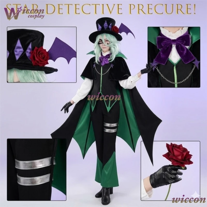 

Star Detective Precure! Cure Mystique Cosplay Costume Anime Character Full Set Outfit For Comic Con Halloween Party Role Play