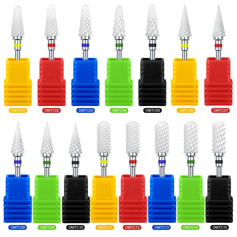 1pcs Ceramic Milling Cutter Nail Drill Bits Electric Manicure Drills Pedicure Mill Bits Machine Files Nail Art Accessories Tool