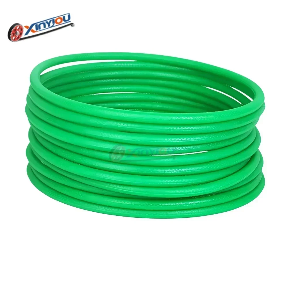 8mm PU Round Belt Polyurethane Drive Belt Green Rough Surface Wear Resistant for Packing Printing Industrial Machine
