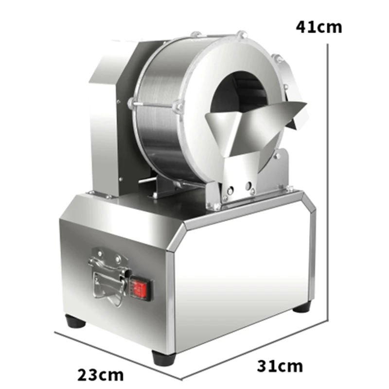 100-150KG/H 상업용 전기 감자 당근 슬라이서 야채 식품 파쇄 기계 감자 무 슬라이스
