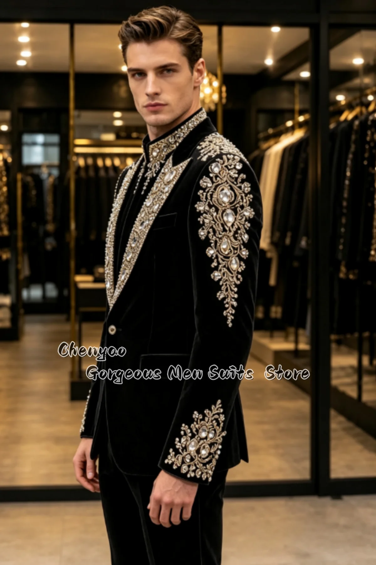 Men'S Grooming Jacket - Jas Pria Mewah Custom Velvet Tuxedo