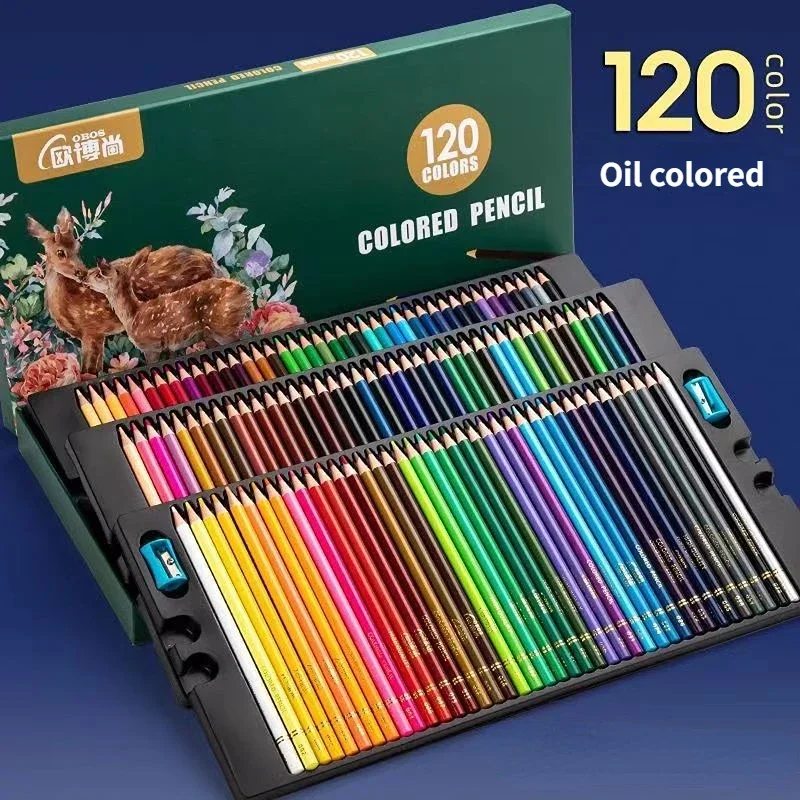 Obos 48/72/120/150/200 pcs Colored Pencil Drawing Set Watercolor and Oily Bright Color Hand-painted Professional Art Supplies