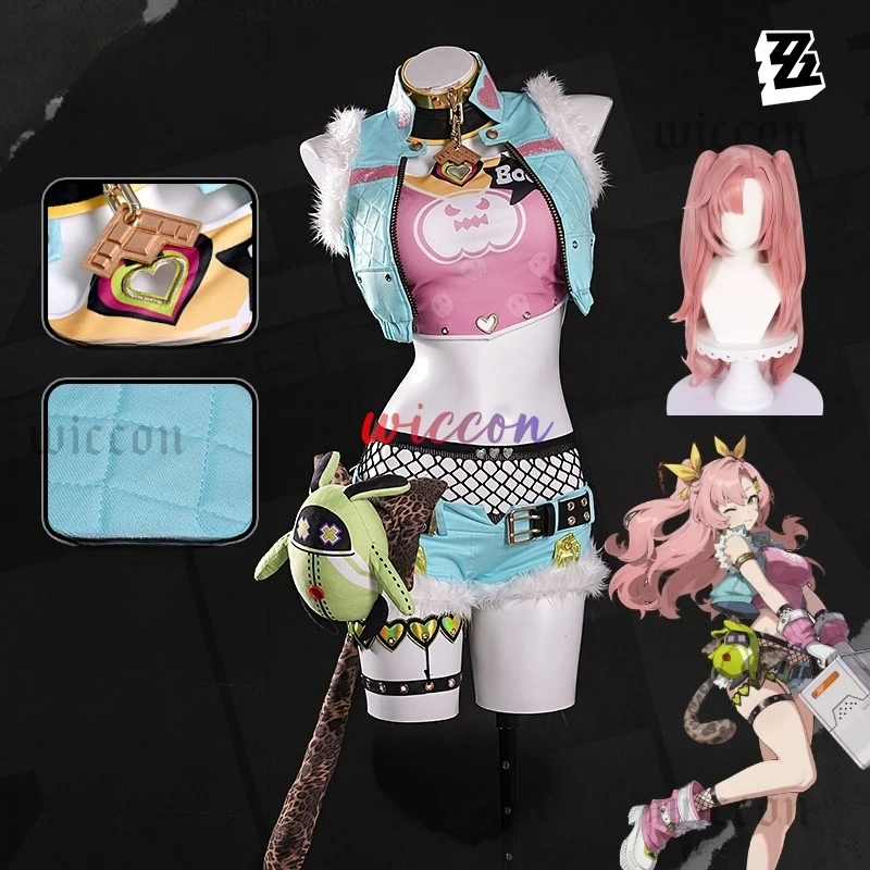 Zenless Zone Zero Nicole Demara Costume Cosplay Parrucca Cunning Cutie Nuova Pelle Uniforme Bambola Cunning Hares Halloween Party Donna Prop