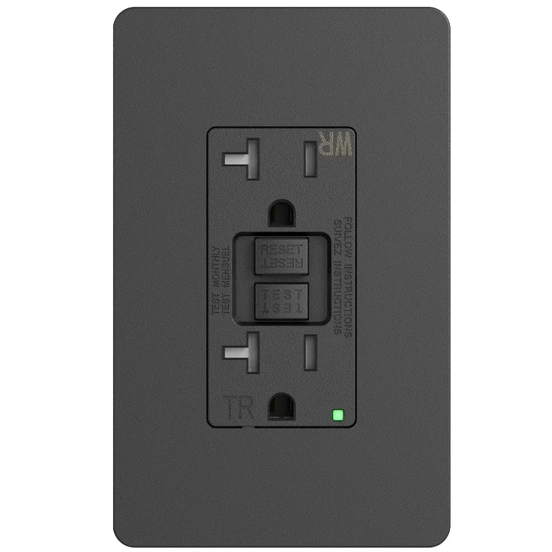 

12 Pack GFCI Outlet 15 Amp with Thinner Design, Weather Resistant (WR), Self-Test GFI Receptacles with LED Indicator