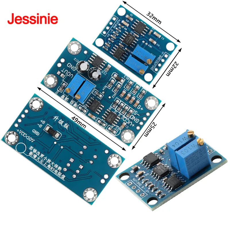 2pcs/1pc AD620 AC DC High Precision Microvolt MV Voltage Amplifier Signal Instrumentation Board Module 7660A 3-12VDC