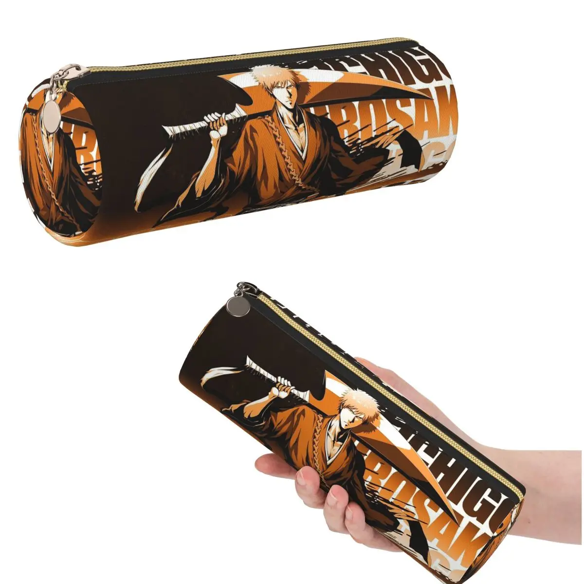 Ichigo Kurosaki Bleach Anime Federmäppchen für Studenten, Geschenke, Stiftbox, Bleistiftbeutel, Schreibwaren, Stifthalter, Tasche