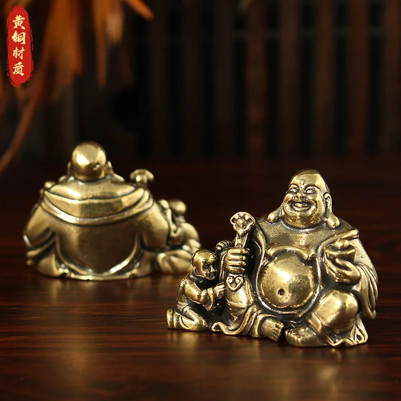 Large Belly Maitreya Statue, Peace , Happy , Home Decor Bronze Buddha Figurine, Feng Shui Craft for Wa