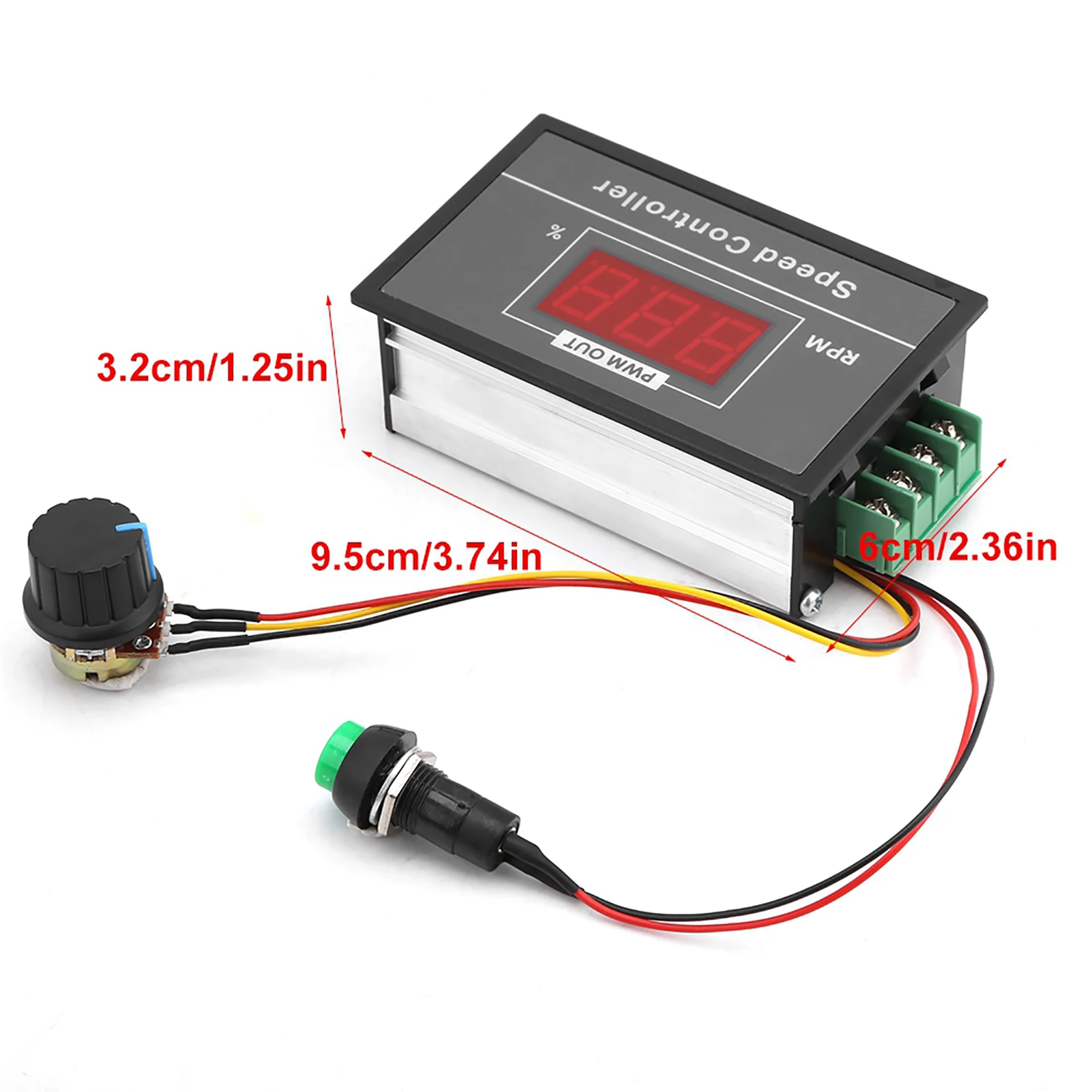 6‑60V 12V 24V 36V 48V 30A PWM  Motor Speed Controller Start Stop Switch  Motor Controller  Motor Controller