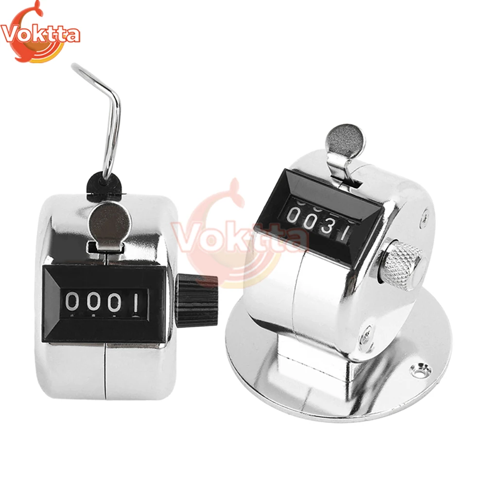 Mini Metal Handheld Tally Counter 4 Digit Number Count Clicker Manual Mechanical Counter Golf Clicker Training Counter