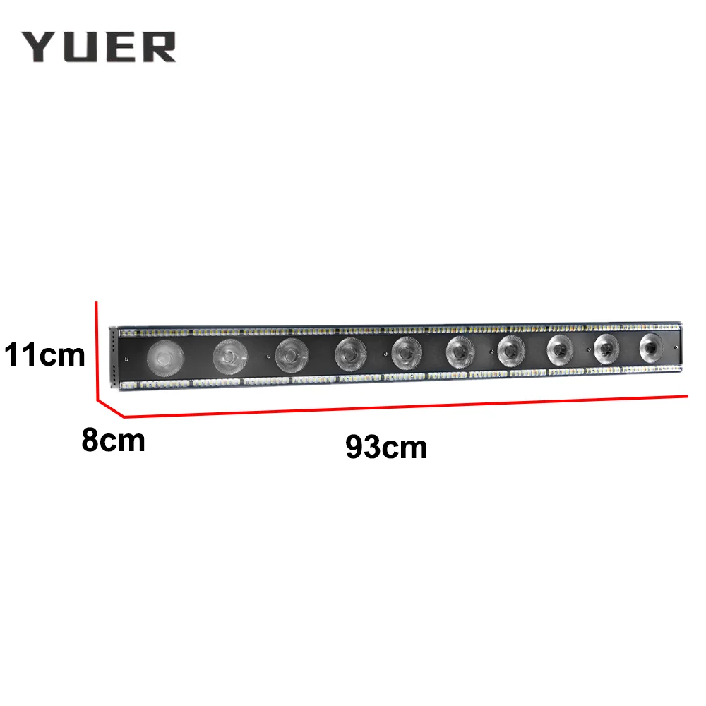 10X40W LED RGBW Point control Wash Pixel Bar Light with SMD ring strobe effect DMX512 for DJ Disco party wedding bar club
