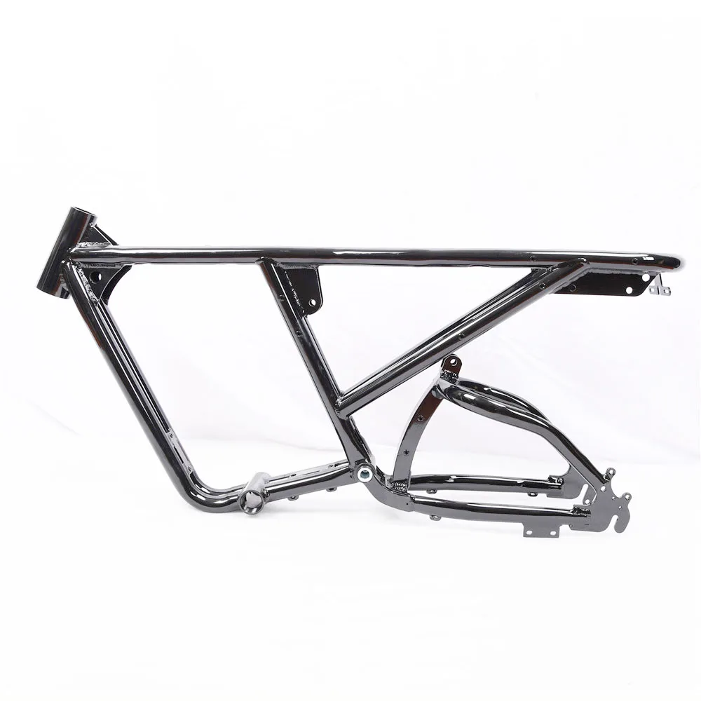 20 inch DIY ebike frame two wheel snow fat tire bike frame aluminum alloy lightweight internal alignment soft tail frame