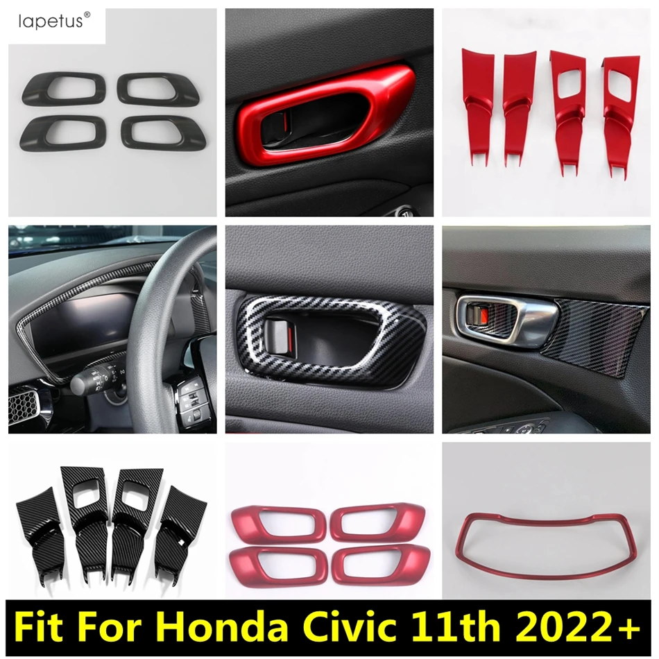 

Dashboard Frame / Inner Door Armrest Panel Handle Bowl Decoration Cover Trim For Honda Civic 11th 2022-2024 Accessories Interior