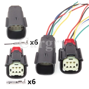 1 Set 6P سيارة الضوء الخلفي الأسلاك تسخير المقبس 33472-0601 33482-0601 السيارات موصل مقاوم للمياه لفورد مونديو