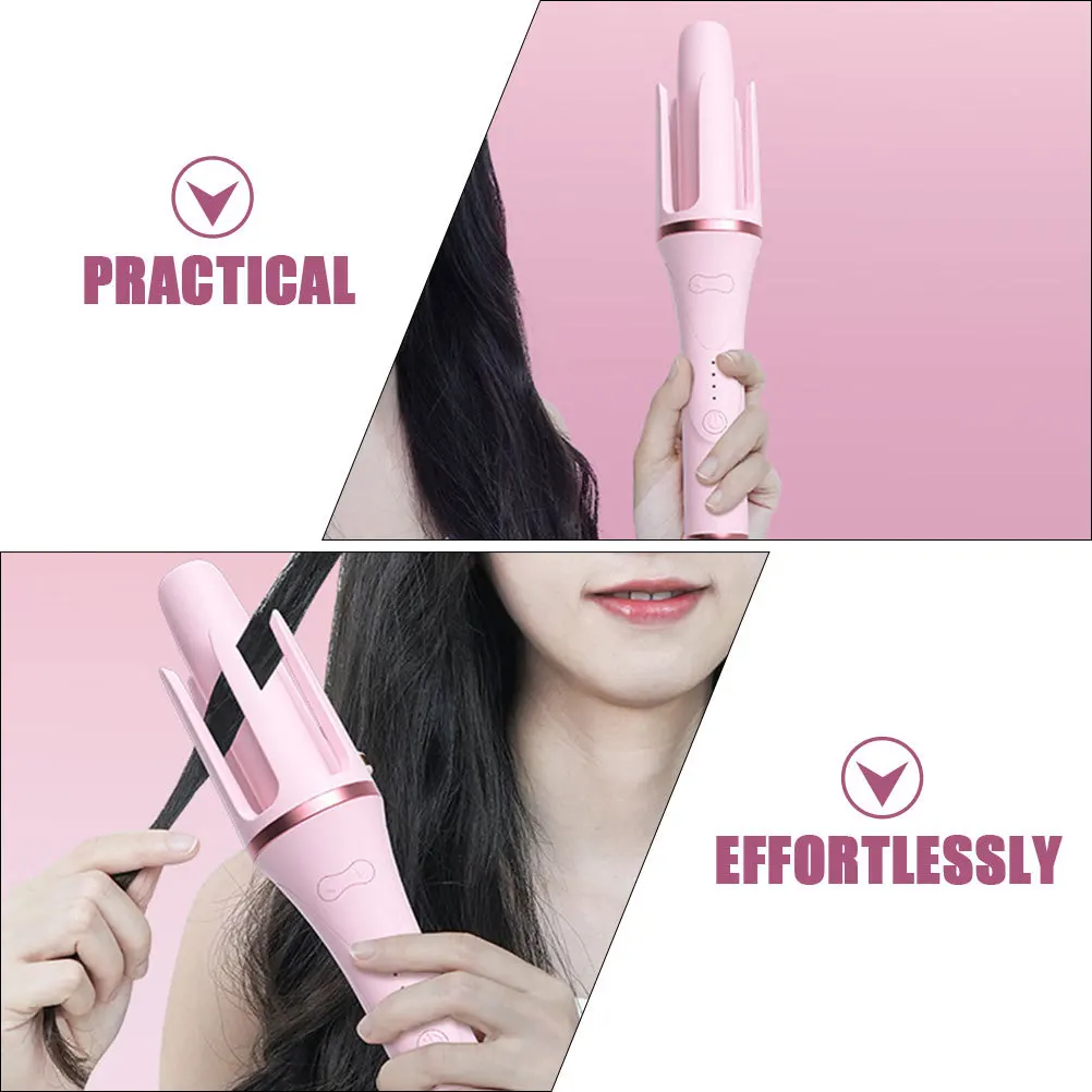 

Automatic Hair Curler Portable Wireless Curling Wand 30S Auto Shut-Off Smart Sensor Adjustable Heat For Effortless Curls