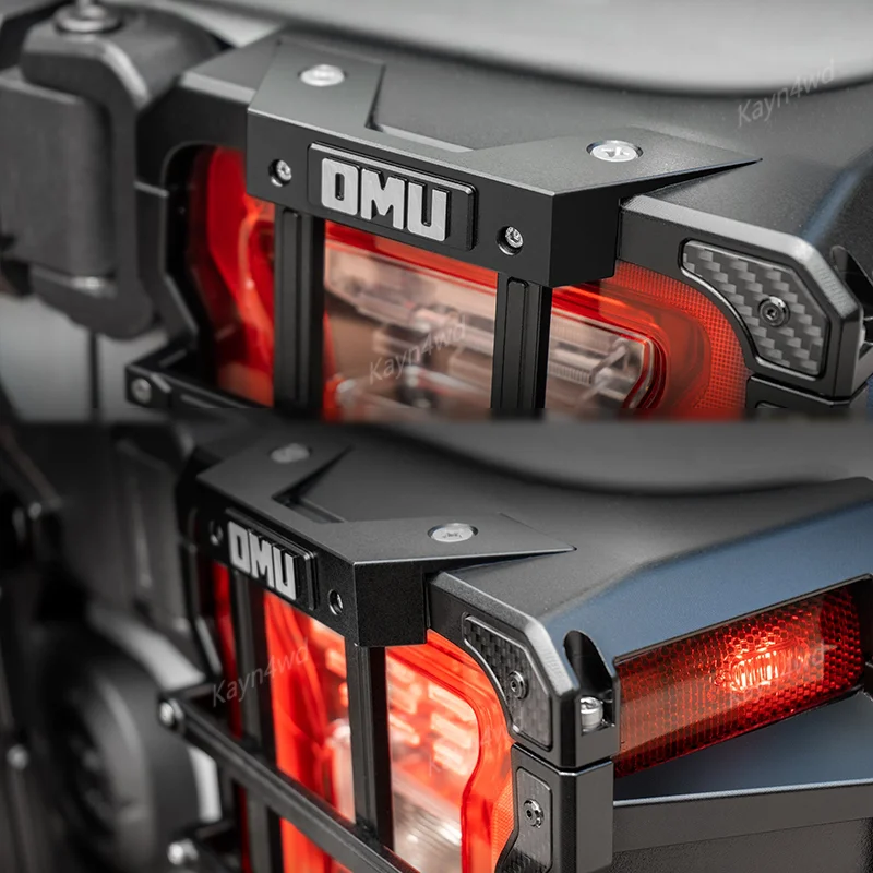 الطرق الوعرة 4x4 الملحقات الخارجية OMU سلسلة الألومنيوم غطاء الضوء الخلفي لمبة خلفية الحرس حامي ل 2018-2025 جيب رانجلر JL #4