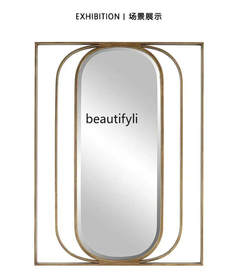 

CC Desktop desktop wall hanging decorative makeup mirror living room retro entrance dressing table dressing mirror
