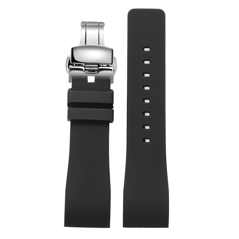 20 23 مللي متر ل كارتييه Sandoz Santos100 سلسلة سيليكون ساعة مطاطية حزام الرجال النساء حزام الساعات معصمه سوار أسود أزرق