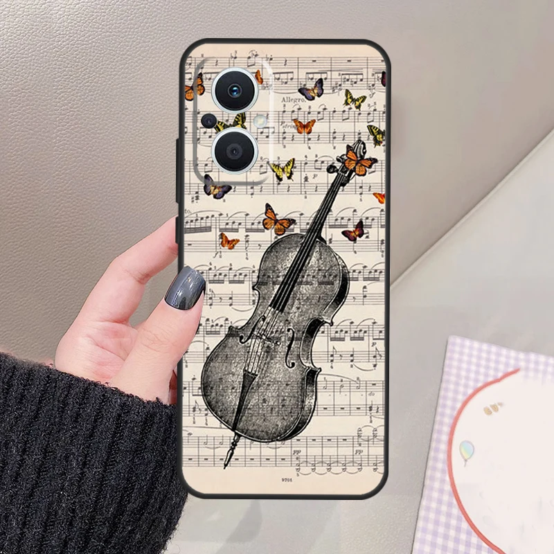 Sheet Music Case For OPPO Reno 7 8 6 Lite 2Z 3 4 5 Z 8T OPPO Find X6 Pro X3 Lite X2 Neo X5 Pro Cover