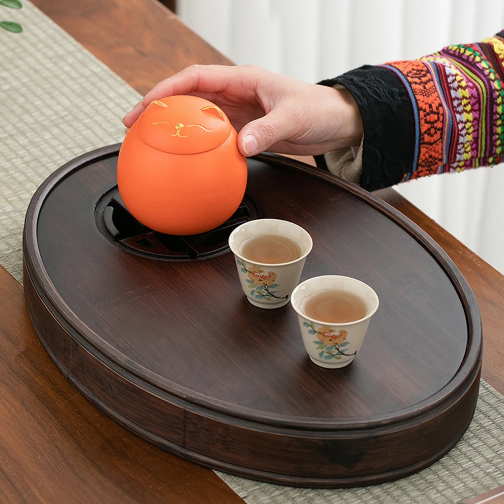 

Ceramic Tea Holder Fortune Cat Pattern Sealing Lid Storage Canister Tea Leaf Jar Food Storage Container for Home