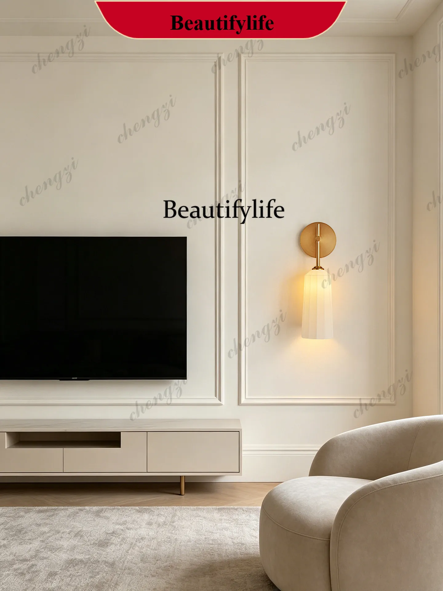 M138 Medieval minimalist wall lamp retro gold bedside lamp living room aisle Nordic homestay bedroom atmosphere wall lamp