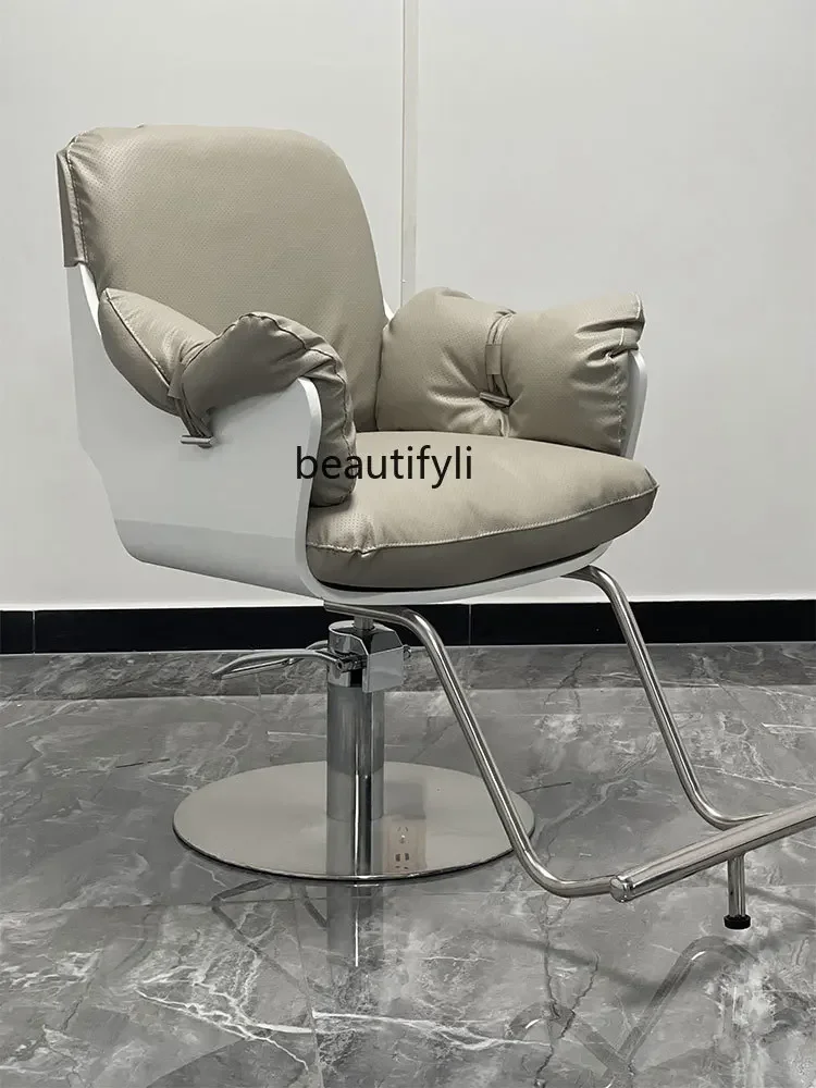 

Hair Salon Hairdressing Chair Multifunctional Lifting Rotating Fashion Simple Barber Chair Hot Dyeing Chair Beauty