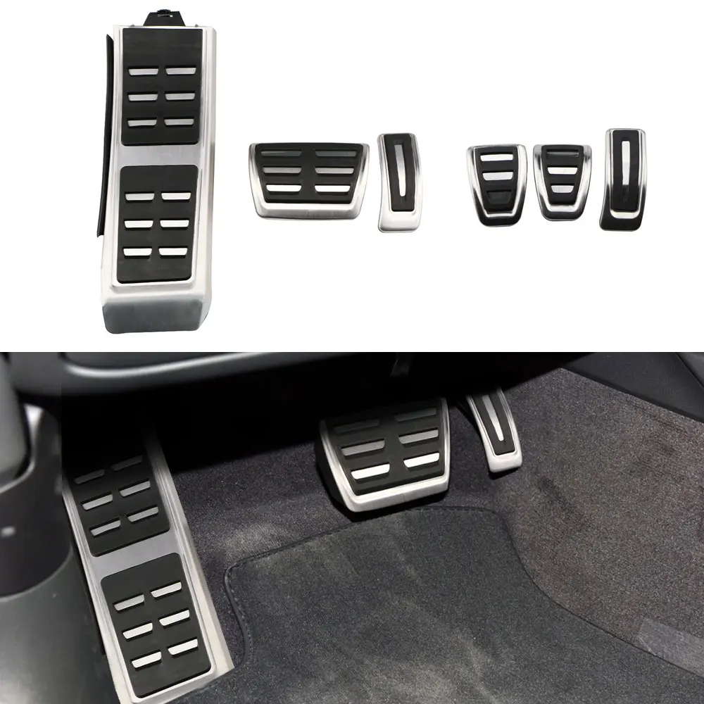 Car Pedals for Audi A4 B8 A6 A7 A8 S4 RS4 A5 S5 RS5 8T Q5 SQ5 8R Fuel Brake Footrest Pedal Cover Auto Accessories