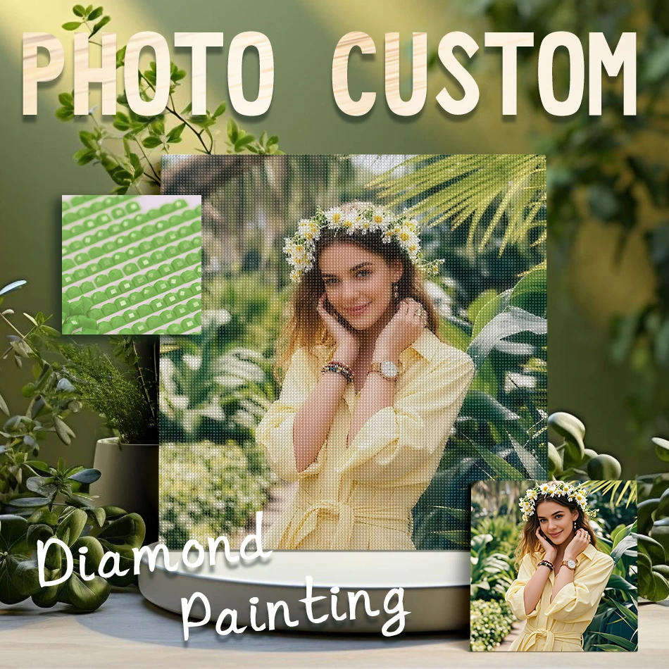 

CHENISTORY Photo Custom Diamond Mosaic 5d Kit Full Square Round Diamond Painting Rhinestones Wall DecorBirthday Gift