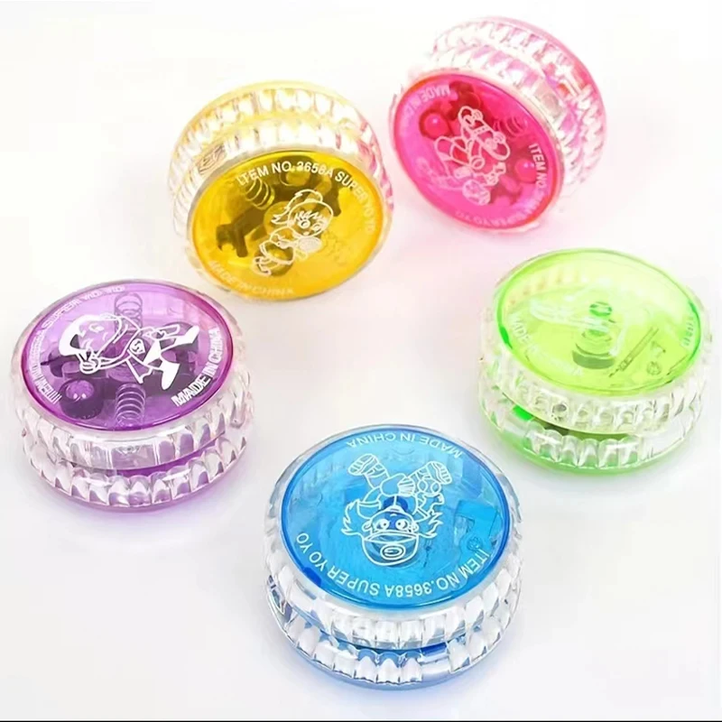 Glow Yo-yo per bambini Giocattolo creativo glitter Yo-yo Boy Puzzle Yo-yo abbagliante Palla Yoyo che si illumina al buio