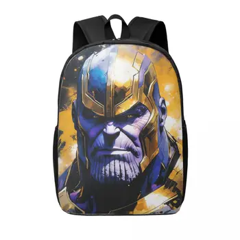 17-calowy prosty plecak studencki Marvel Thanos - lekki i pojemny tornister dla chłopców i dziewcząt