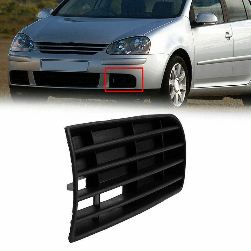 Car Left Front Bumper Fog Lamp Frame Fog Lamp Grille for Golf 5 A5 MK5 2004 2005 2006 2007 2008 2009 image 2