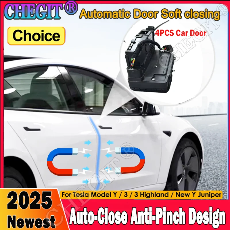 

Soft Closing Smart Auto Electric Suction Door Closing Open High Anti-Pinch Soft Close for Tesla Model Y 3/ 3 Highland Y Juniper
