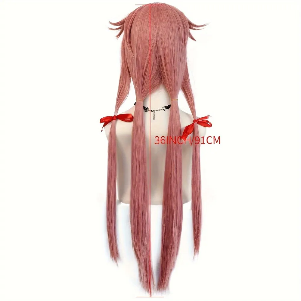 شعر مستعار صناعي أحمر طويل مستقيم ومقاوم للحرارة للنساء #4