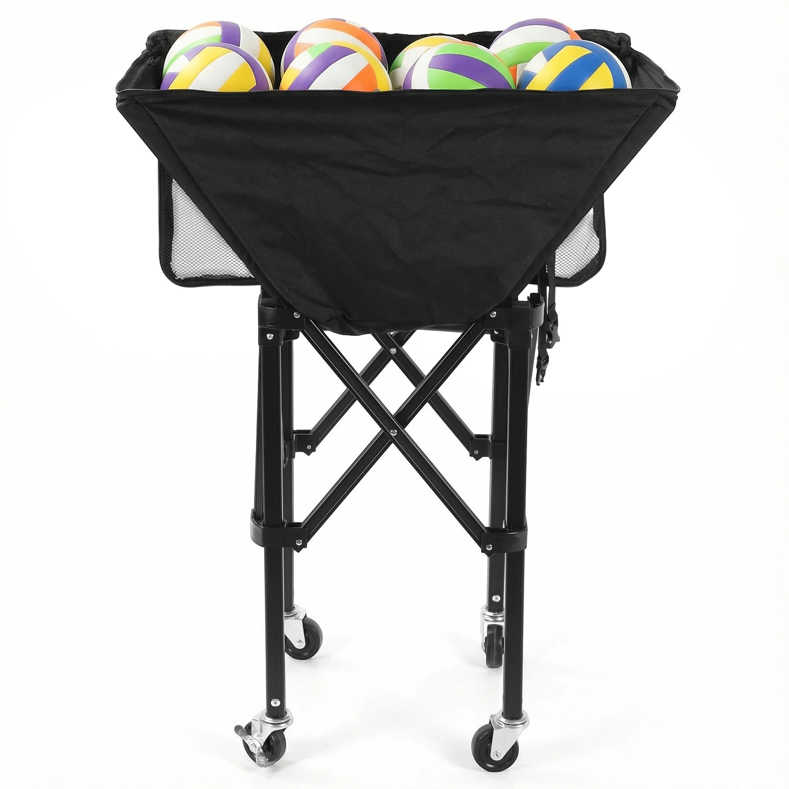 

Складная тележка для волейбольных мячей с колесами, большая вместимость для удобного хранения и транспортировки
