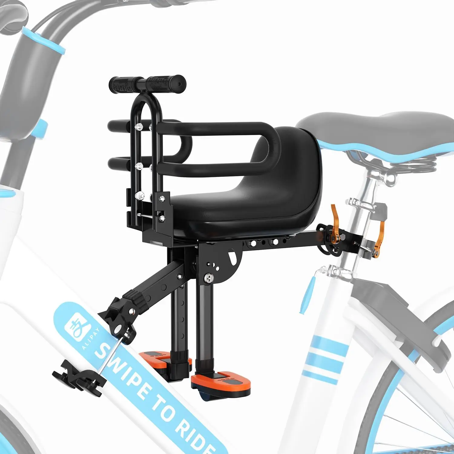 

Child Bike Seat with Guardrail, High Cushion Backrest for Kids 1-3 Years Old, Mountain Bicycle Safety Seat