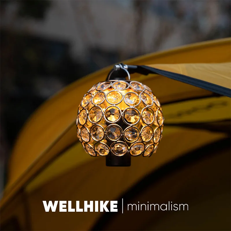 

WELLHIKE хрустальный абажур круглый полый походный палатка фонарь свет тень абажур аксессуары атмосфера абажур