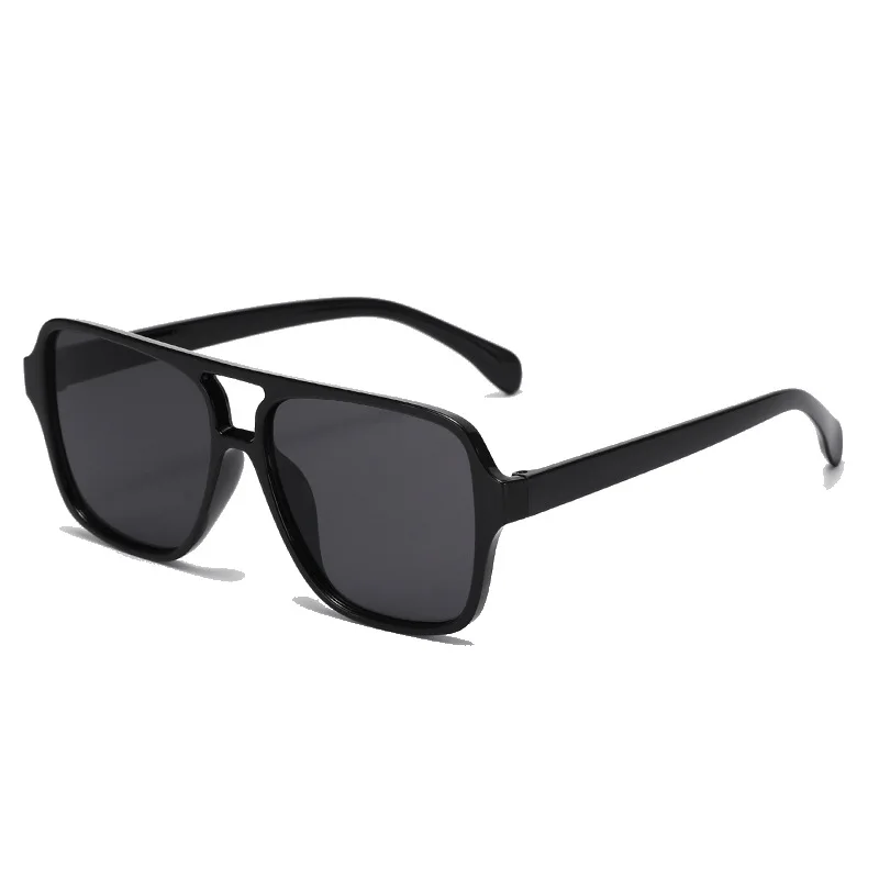 خمر مربع النظارات الشمسية للنساء الرجال الفاخرة العلامة التجارية مزدوجة الجسور النظارات الإناث الطيار نظارات شمسية UV400 السببية النظارات