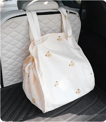 Portable Mommy Bag  Large Capacity Hanging Car Seat Back Storage Bag Stroller Baby Items Organizer String Travel Bag for Mom