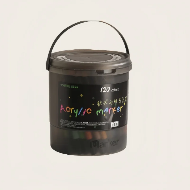 24/36/48/60/80/120 Acrylmarker mit weicher Spitze und Eimerverpackung – speziell für Kunststudenten entwickelt, mit starker Deckkraft.