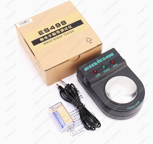 ES498 anti-static bracelet tester, electronic factory detector, static wrist strap grounding alarm