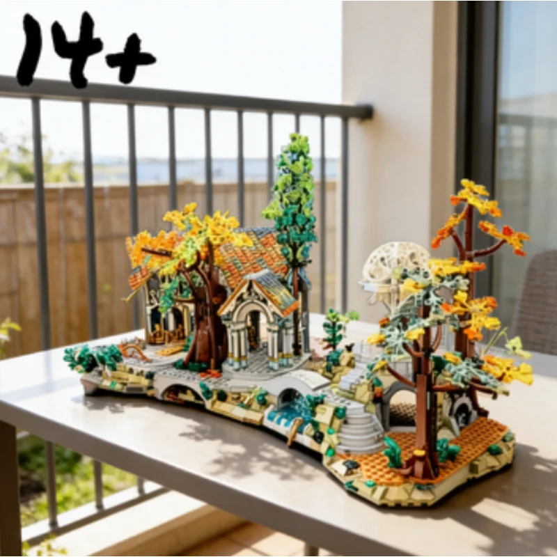 

New 6167pcs Circular Movie Series Street Scene Model Compatible With Home Decor Style For Adult's Christmas Birthday Gifts