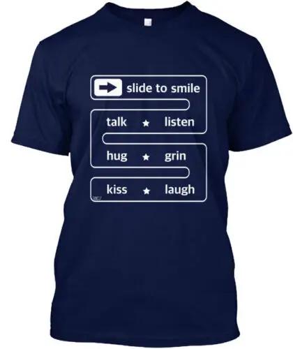 Slide To Smile Talk Listen Hug T-Shirt Made in the USA Size S to 5XL