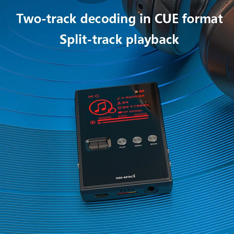 Lossless HIFI Music Player MP3 Support DSD256 Lossless Decoding CUE Split Track Playback Music Walkman 128G TF Card Expansion