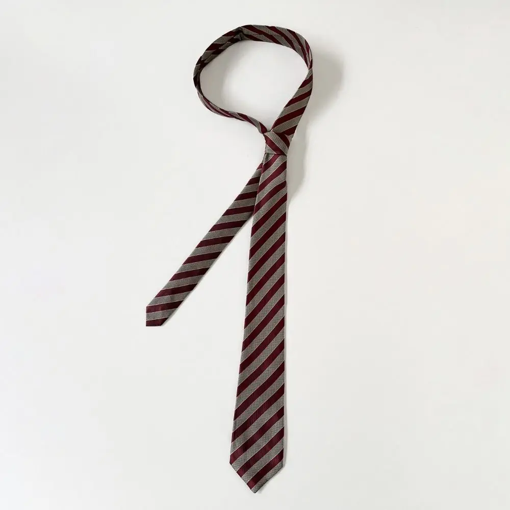 Simple Korean Striped Tie Stripe Printed Shirt Tie Decoration Y2K Harajuku Style Belt Accessories Performance