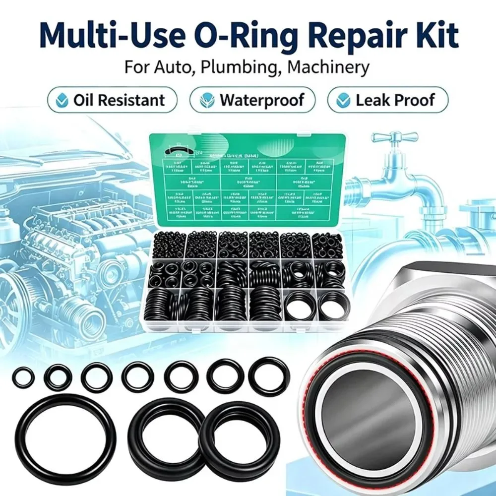 Durable Air Conditioning O Ring Kit Maintenance Nitrile Rubber Seal Rubber O-Rings Wear-resistant High-pressure