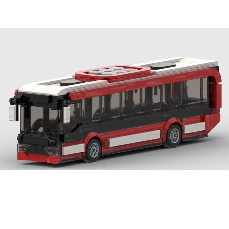 

Новая модель городского транспортного автобуса MOC-255178, конструктор из 415 деталей, креативный подарок для мальчиков на день рождения или Рождество