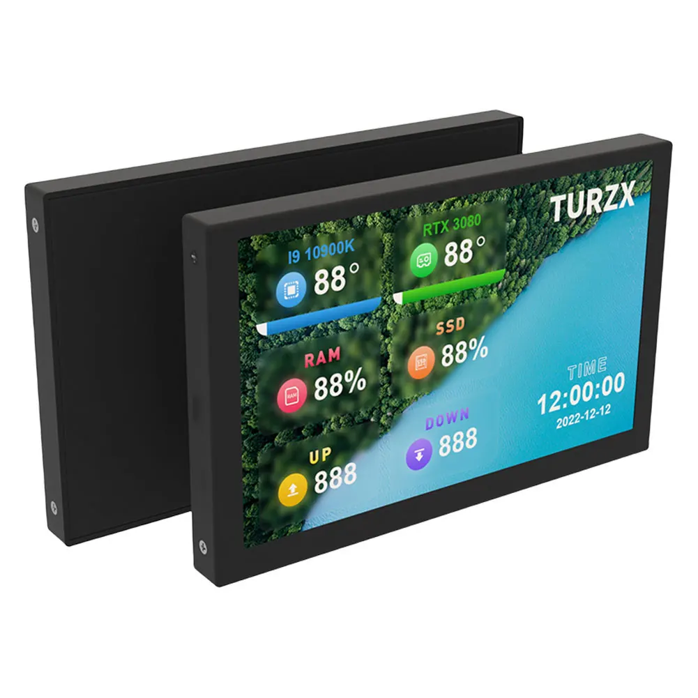 5 Inch IPS Secondary Screen PC Temperature Display Freely AIDA64 PC Sensor Panel Dynamic Theme Supported for PC Case