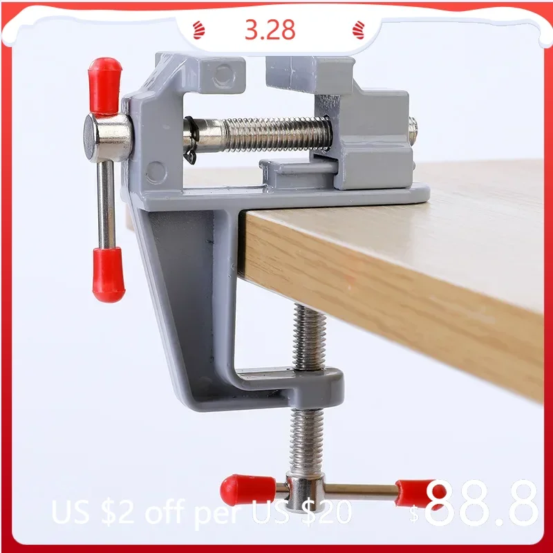 Mini Bench Vise Muliti-Funcational 3.5MM Aluminum Miniature Small Jewelers Hobby Clamp On Table Flat Pliers Tool Vice