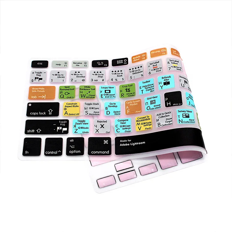 HRH Lightroom Russian Function Silicone Keyboard Cover Skin for Mac Air Pro Retina 13